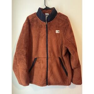 The North Face Campshire Full zip Sherpa Fleece Mens XL New Burnt orange‎